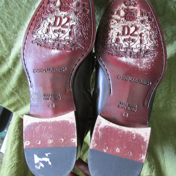 D Squared Leather Boots- size 43- Brown/Black tonal- worn once at fashion show main image 7